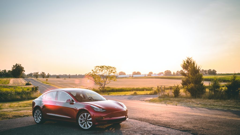 Tesla on a hill